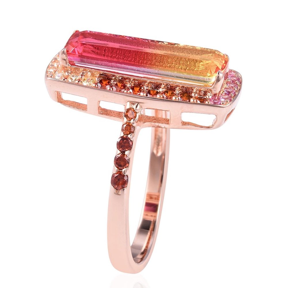 Simulated Multi Color Diamond Ring - image 3